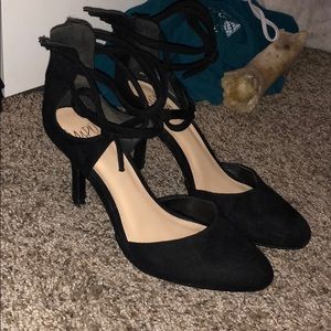 Strappy kitten heels